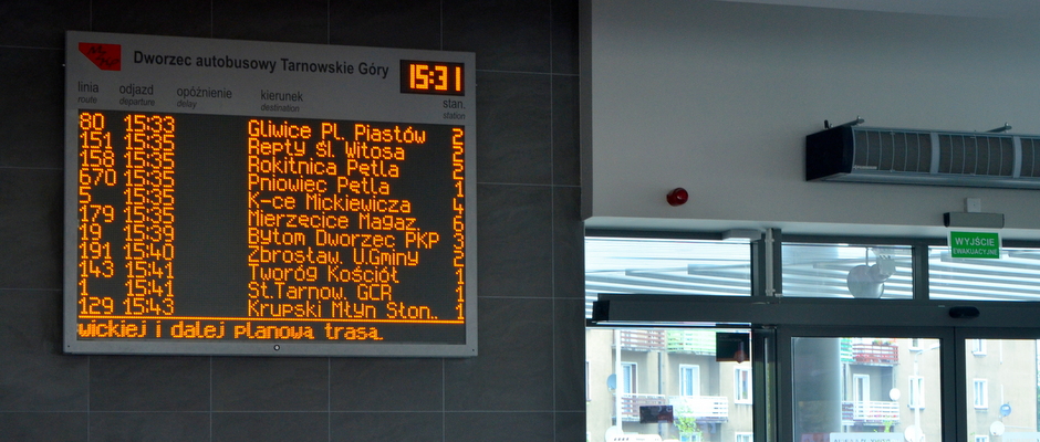 passenger information boards
