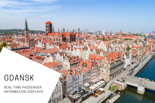 Real-time passenger information displays in Gdańsk